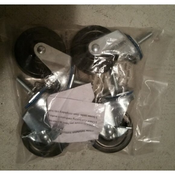 set of 4 Heavy Duty CASTER WHEELS tool Cart swivel Rolling locking storage shelf - Picture 2 of 8